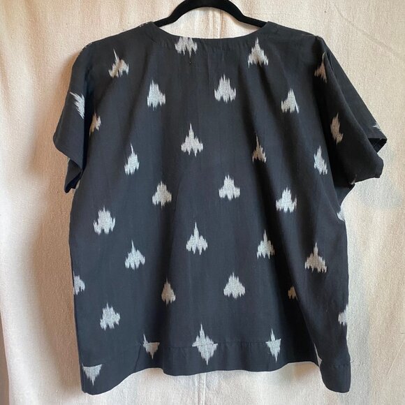 Fair Trade Genuine Ikat 100% Cotton Women's Shirt NWT 2XL / XXL Passion Lilie - Picture 5 of 11